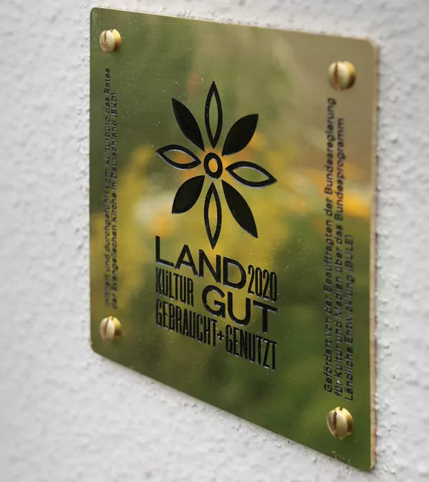 EKD Kulturbüro Förder - Plakette zum LandGut 2020 in Schildau