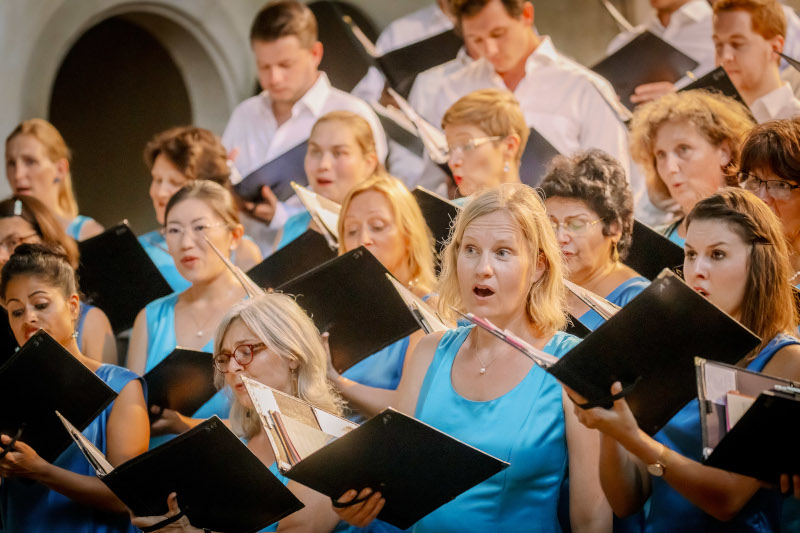 mdr Rundfunkchor beim Musiksommer 2019 in Halle/ Saale ©MDR/Stephan Flad