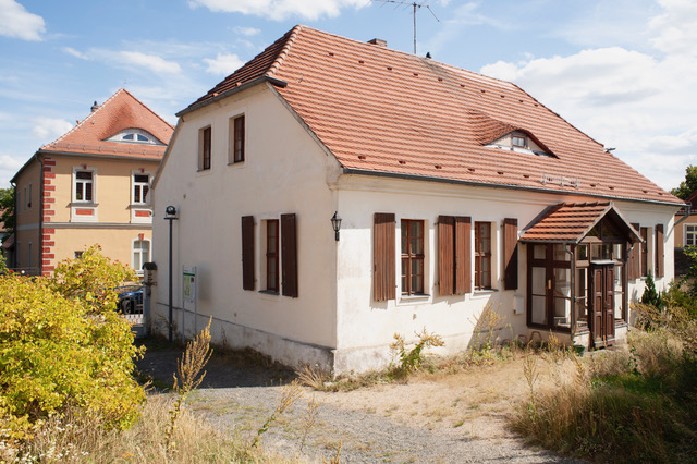 Kirchenseitige Ansicht vom Küsterhaus Schildau